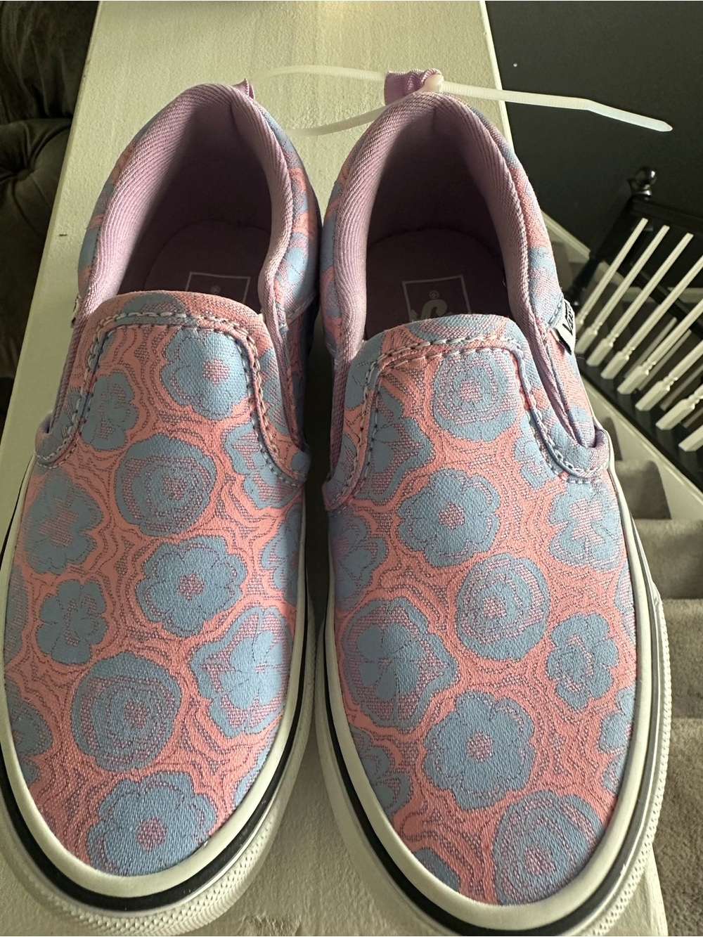 Nordstrom Lavender Blue Floral Slip-On Sneakers